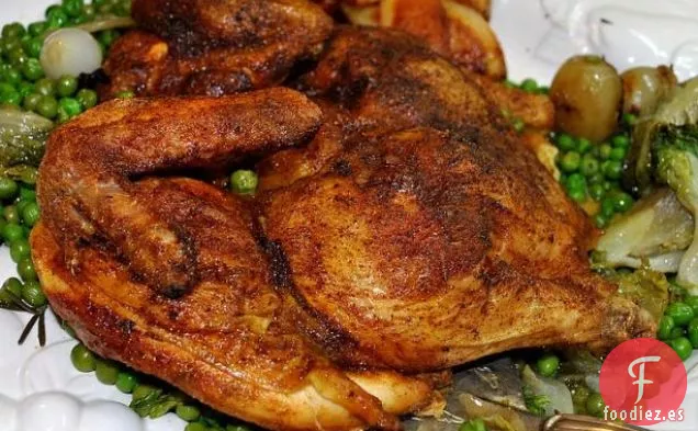 Pollo a la Parrilla con Mantequilla con Curry y Comino