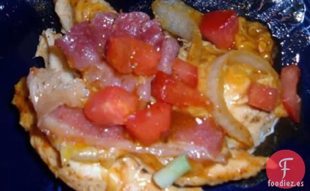 Pollo Con Queso Con Salsa de Barbacoa y Tocino