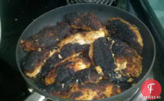 Pollo Frito Con Salsa De Pollo