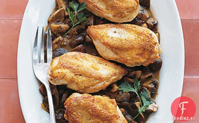 Pollo Asado con Salsa de Setas Silvestres