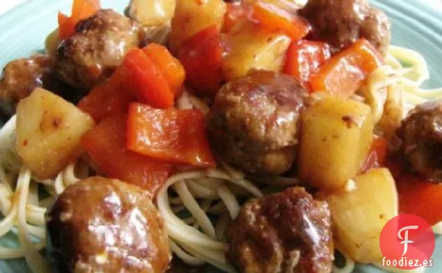 Albóndigas de Pavo Dulces y Picantes
