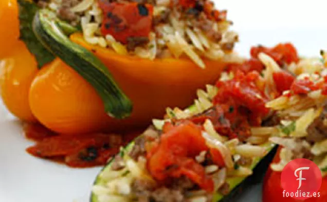 Pimientos Rellenos de Orzo Italiano