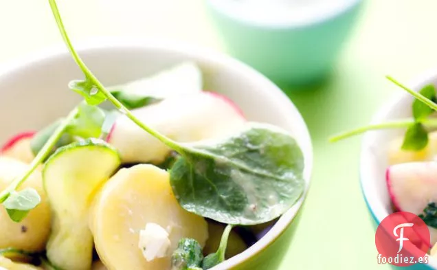 Ensalada De Patata Con Berros, Pepino Y Rábano