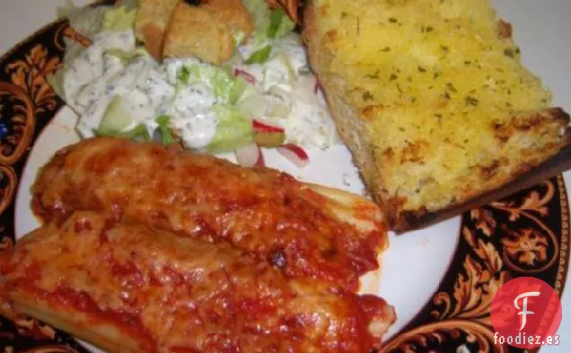 Manicotti con Pavo, Champiñones Cremosos y Queso Ricotta