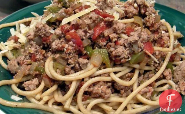 Espaguetis Con Salsa De Carne De Pavo
