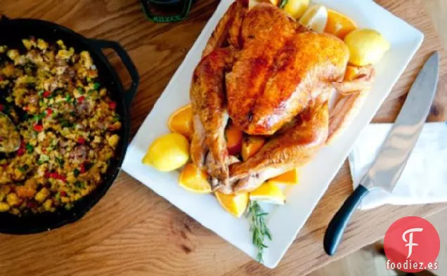 Receta de Pavo Asado en Salmuera con Granada