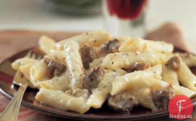 La venganza de Drácula (Penne al horno con Salchicha y Ajo)