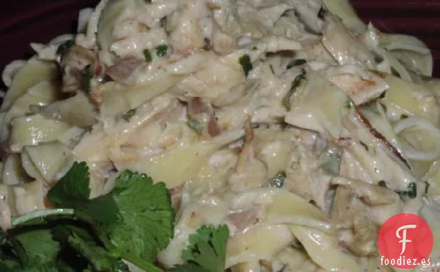 Fettuccini de Pavo con Tequila