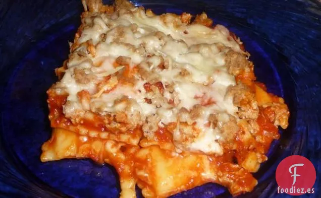 Lasaña de Pavo con Ravioles para Hacer Antes