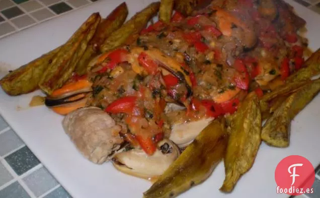 Mejillones en Salsa de Tomate y Albahaca