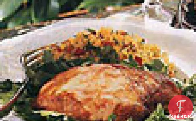 Pollo con Crema de Mostaza sobre Berros