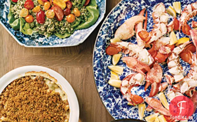 Macarrones con Queso con Tapa de Miga de Laura