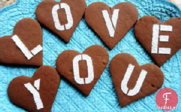 Galletas de Chocolate de San Valentín