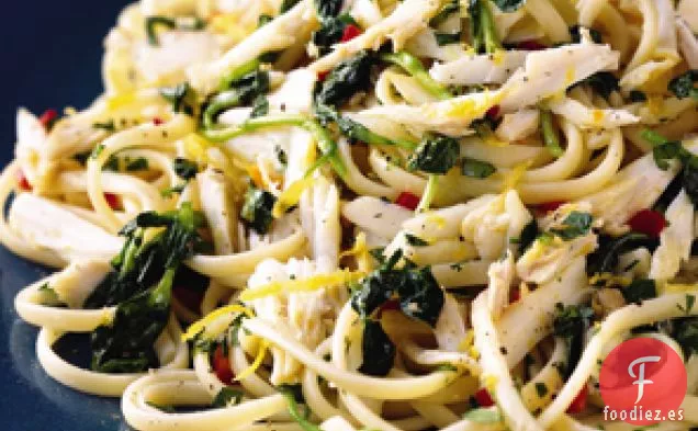 Linguini Con Chile, Cangrejo Y Berros
