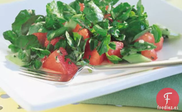 Ensalada de Sandía y Berros con Jengibre