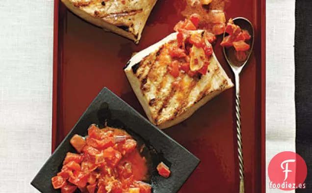 Mahimahi con Mantequilla de Tomate y Tocino