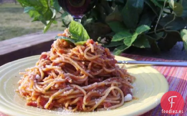 Pasta Al Pomodoro (Versión de Tia de la Receta de Pasta Basta)