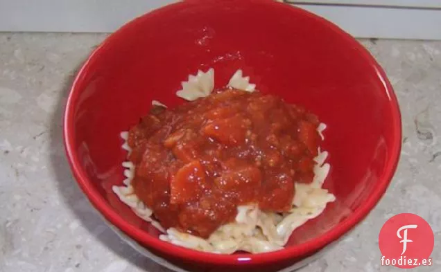 Salsa De Pasta Con Vino Tinto