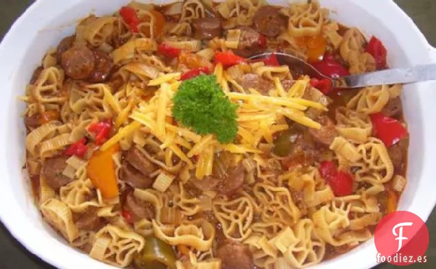 Salchicha Italiana al Horno y Rigatoni