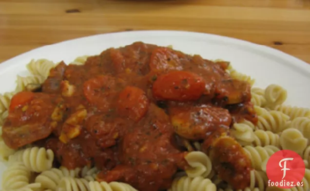 Pollo Ligero y Pasta Con Tomates Secados Al Sol