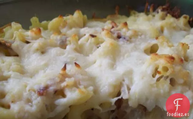 Macarrones con Queso y Cebolla Caramelizada