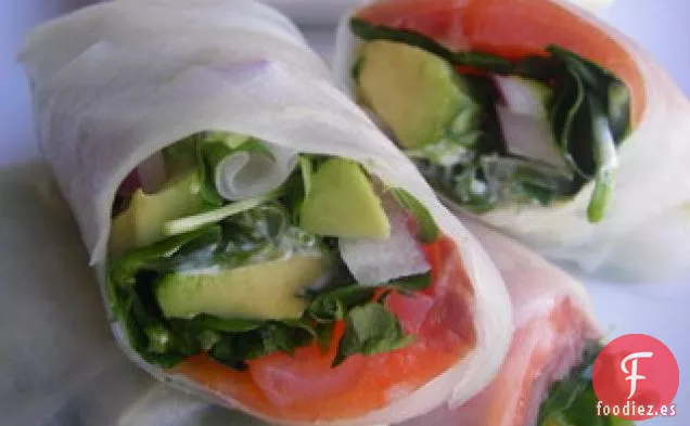 Rollos de Verano de Salmón Ahumado