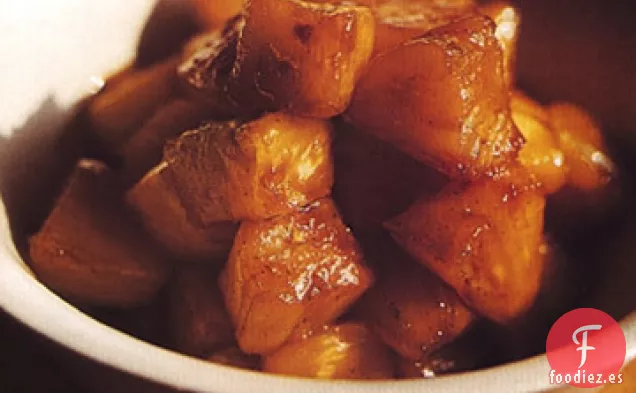 Piña en Azúcar Morena con Helado