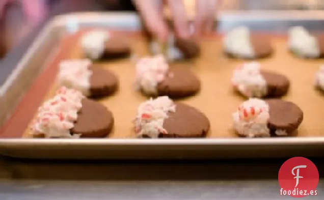 Galletas de Bastón de Caramelo de Chocolate