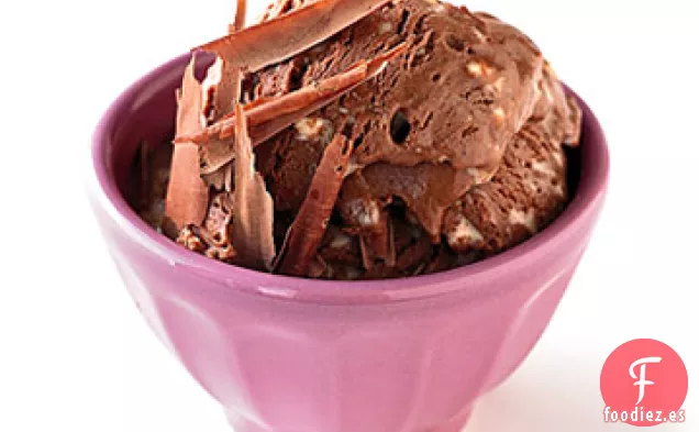 Helado de Chocolate y Canela con Trocitos de Caramelo