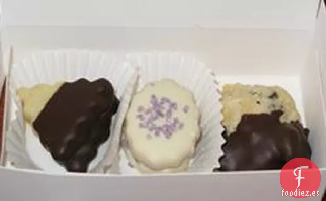 Troncos de Galletas de Mantequilla con Chispas de Chocolate