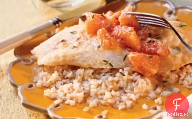 Lenguado con Mantequilla de Toronja y Tomillo