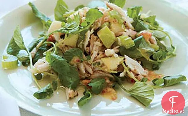 Ensalada de Cangrejo, Manzana y Berro con Vinagreta de Nuez