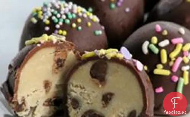 Bolas de Masa de Galletas con Chispas de Chocolate Congeladas