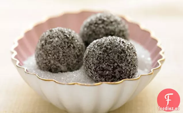 Trufas de Chocolate y Champán en Azúcar Espumoso