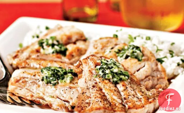 Pargo Rojo Asado con Mantequilla de Jengibre y Lima