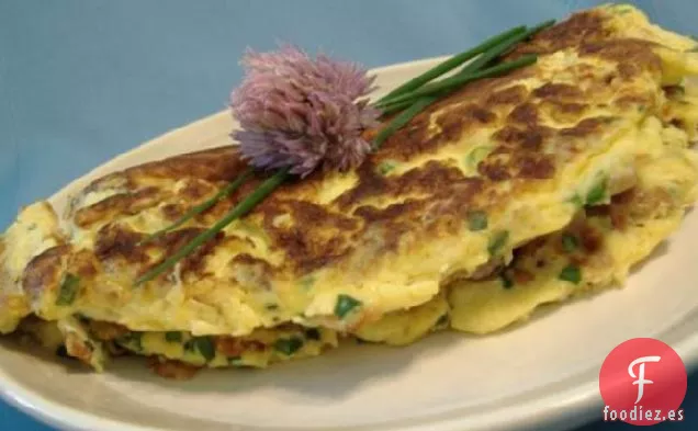 Flaeskeaeggekage (Tortilla de Huevo y Tocino danés)