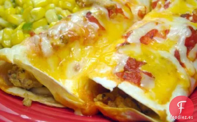 Enchiladas de Huevo y Salchichas con Queso