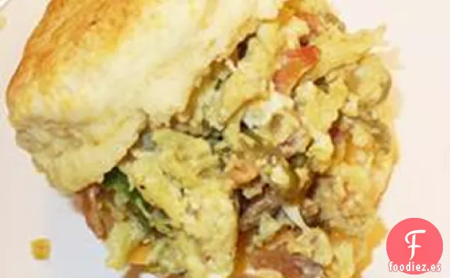 Sándwich de Desayuno con Huevos Verdes y Jamón