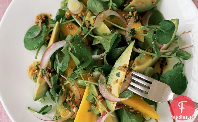 Ensalada de Berros y Mango con Aderezo de Jengibre