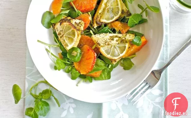 Ensalada Doble de Cítricos de Tofu al Limón al Horno
