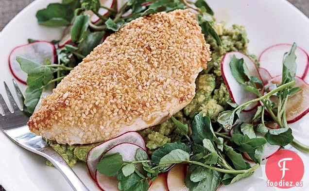 Ensalada de Pollo con Sésamo y Aderezo de Lima y Jengibre