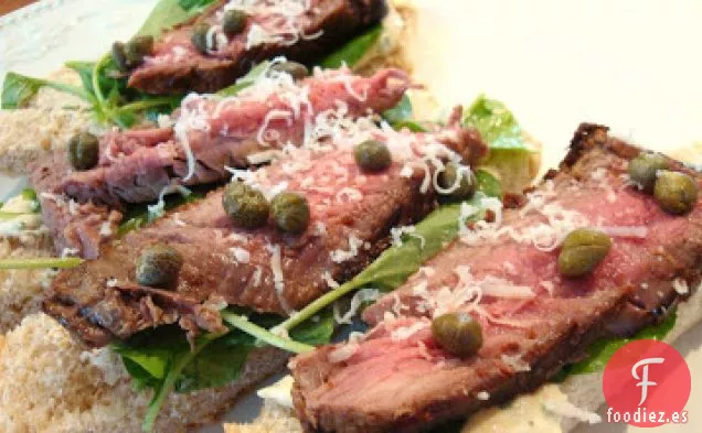 Mini Sándwiches De Solomillo De Ternera A La Brasa Con Mostaza y rábano picante