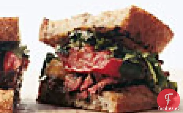 Sándwiches de Rib-Eye y Tomate Asado