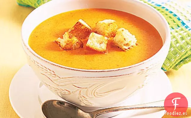 Sopa de Queso Cheddar y Pimienta Asada