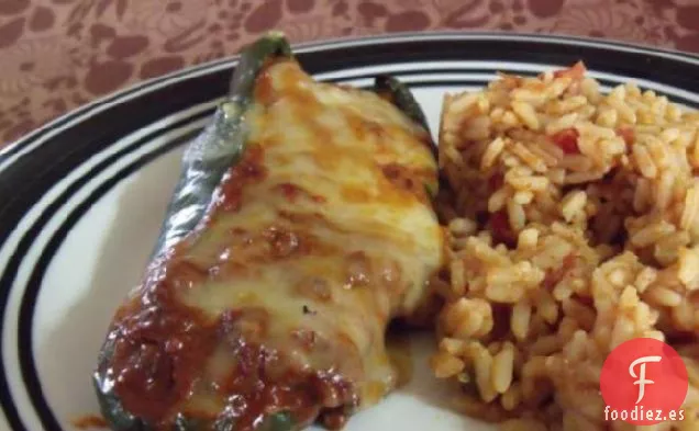 Chiles Poblanos Rellenos de Chile