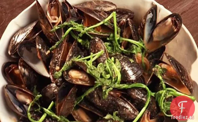 Mejillones de Miso Blanco con Berros