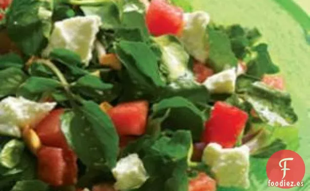 Ensalada De Sandía Y Queso De Cabra Con Vinagreta De Cítricos