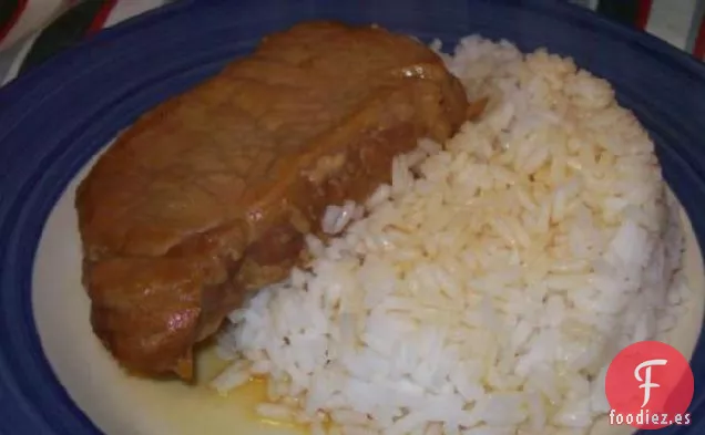 Chuletas de Cerdo Con Piña Y Miel
