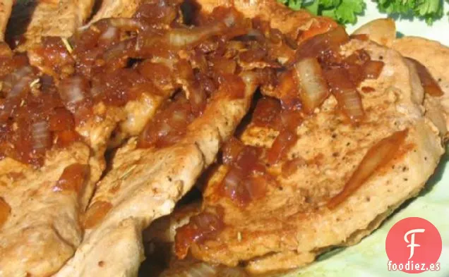 Chuletas de Cerdo Glaseadas con Balsámico