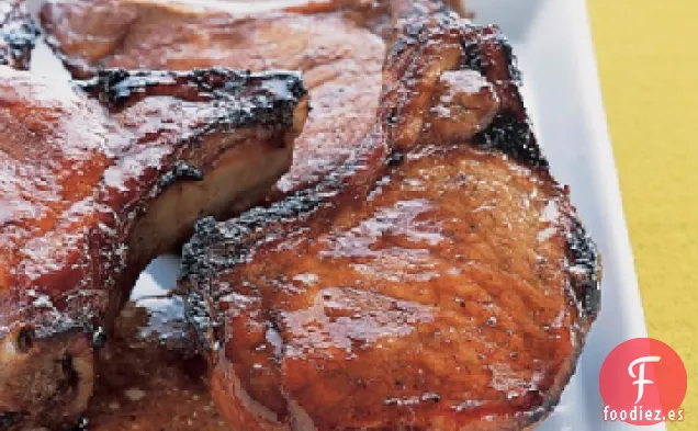 Chuletas De Cerdo Marinadas Al Estilo Asiático